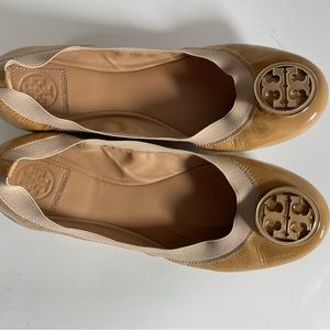 Tory Burch Caroline Patent Leather Ballerina Flats